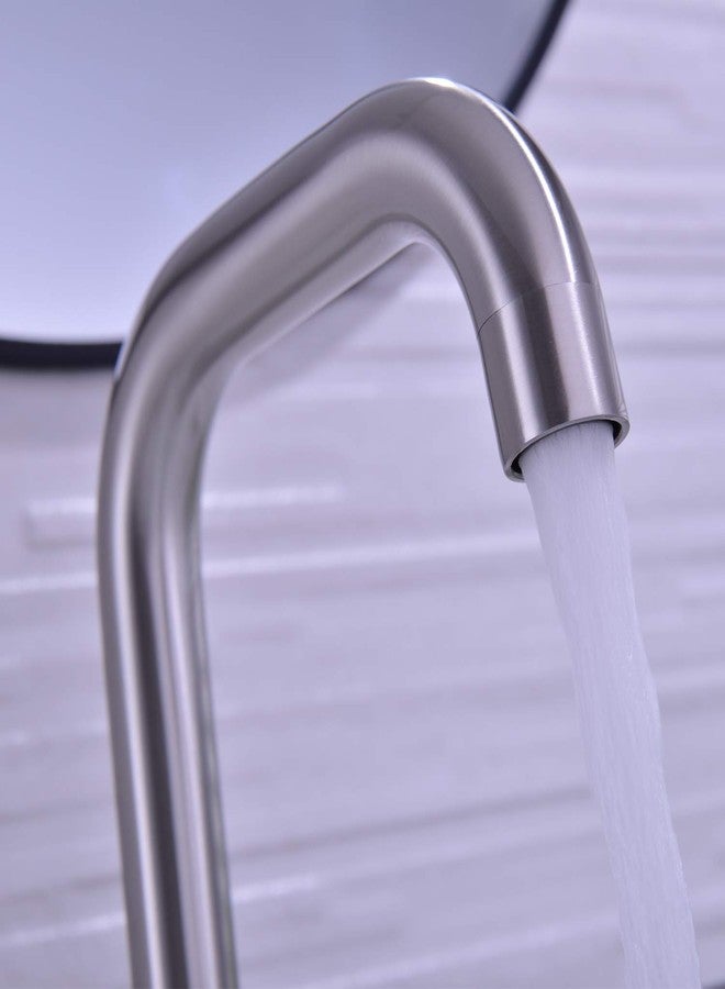 TRUSTMI Brushed Nickel Bathroom Faucet 3 Hole, Brass, 8 to16 Inch Widespread Bathroom Vanity Sink Faucet with Overflow Drain and cUPC Water Supply Lines, Swivel Spout - Image 4